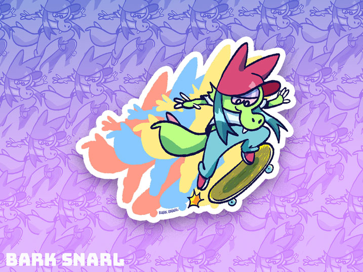 BARK SNARL Ollie! Sticker