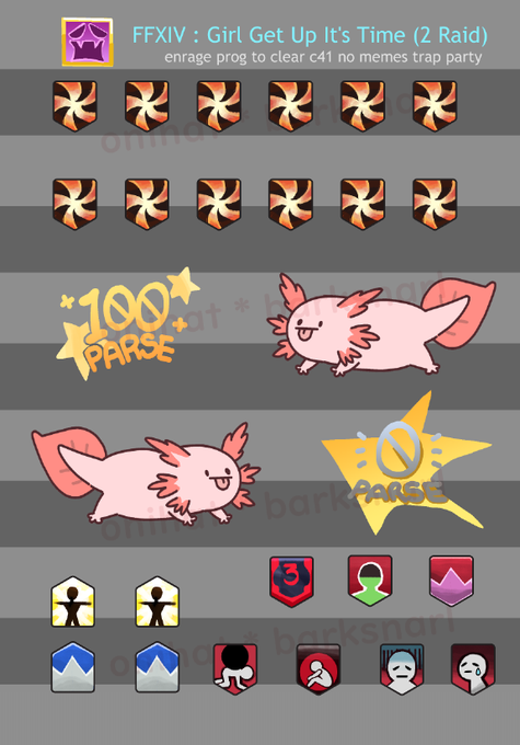 XIV disgusting raider sticker sheet