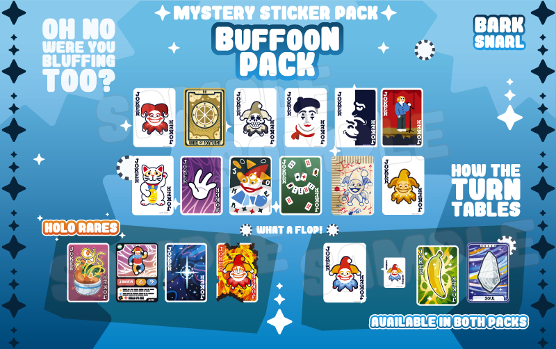 Baffoon Mystery Sticker Pack[BLUE]