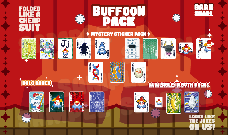 Baffoon Mystery Sticker Pack[RED]