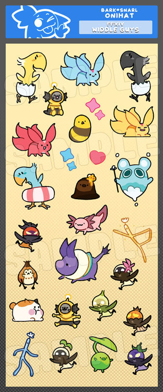 XIV minions sticker sheet